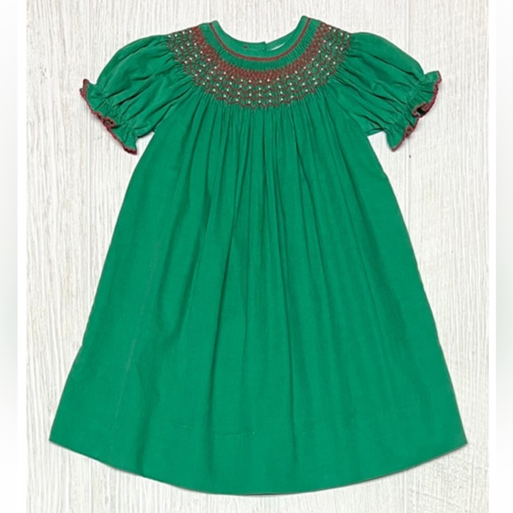 white christmas dresses Pink Christmas Tree Smocked Dress – Lillie & Lilah
